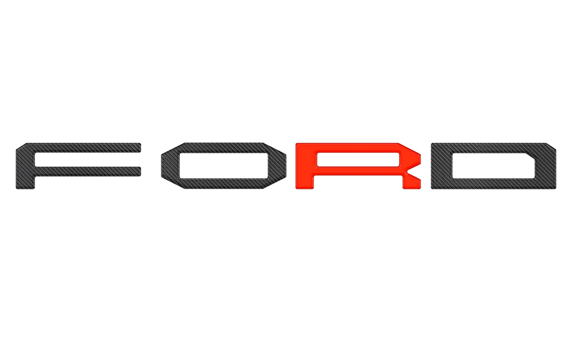 Raptor Front Grille Letter Overlays Fits 2021-2023 Ford F-150 Raptor