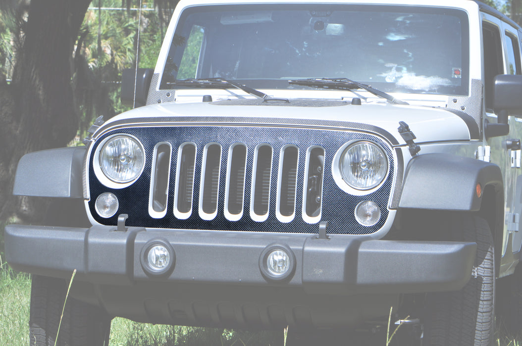 Front Grill Overlay Fits 2007-2018 Jeep Wrangler JK