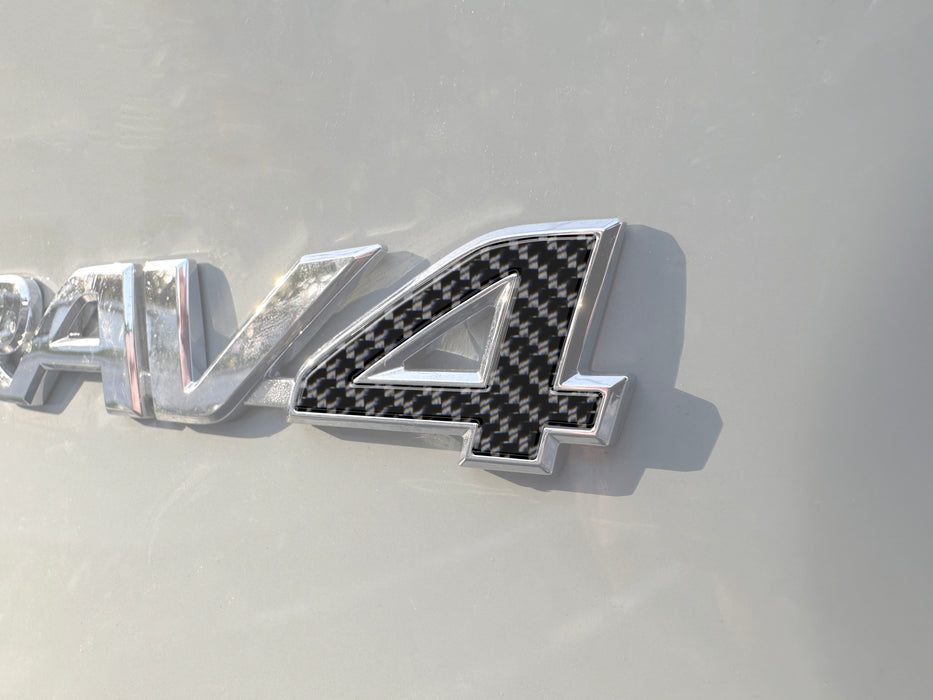 Rear Emblem "4" Letter Inserts Fits 2019-2024 Toyota Rav4