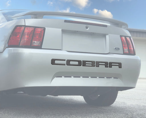 "COBRA" Bumper Letter Inserts Fits 2003-2004 Ford Cobra Real Carbon Fiber(Domed)4