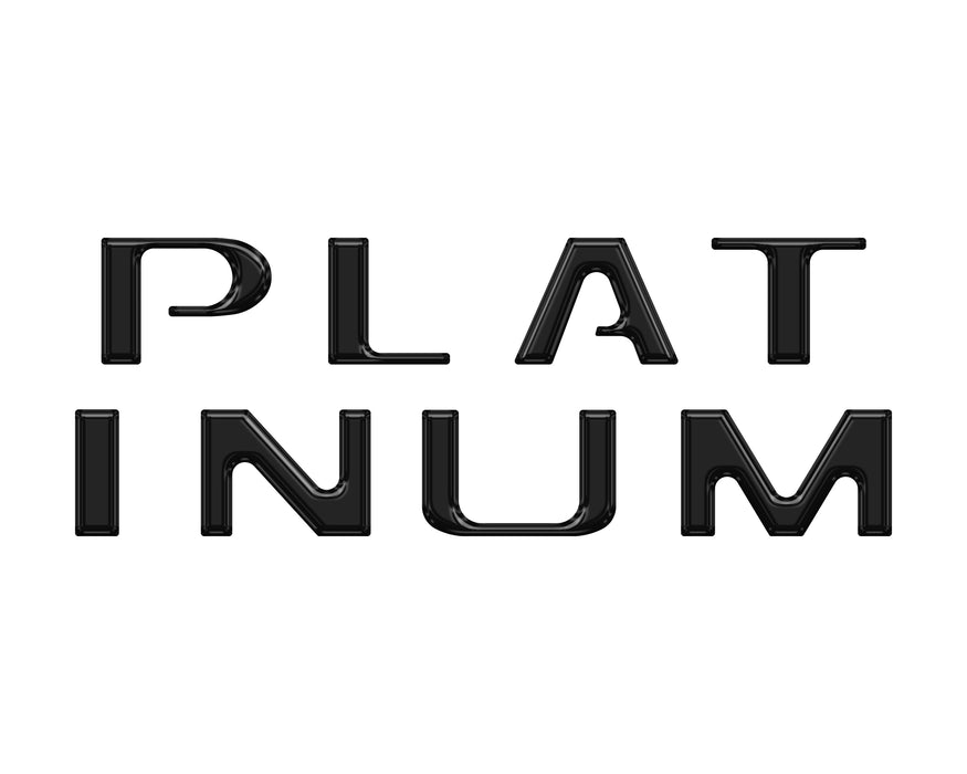 Platinum Tailgate Letter Inserts Fits 2021-2024 Ford F-150