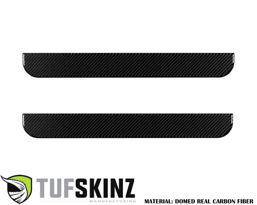 Supercrew Front Door Sill Trim Accent Trim Fits 2019-2020 Ford Ranger Real Carbon Fiber(Domed)