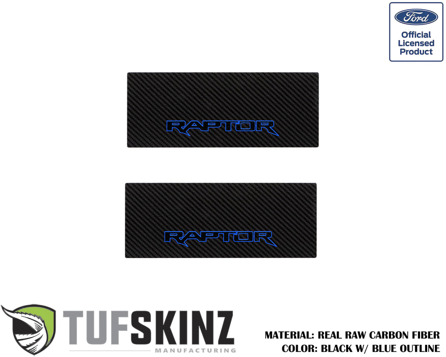 Door Sill Protection Overlays (Real Carbon Fiber) Fits 2015-2020 Ford F-150