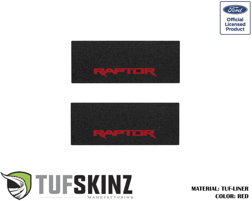 TUF-LINER Door Protection(Rear Doors) Accent Trim Fits 2015-2020 Ford F-150 Black Textured with Red Logo