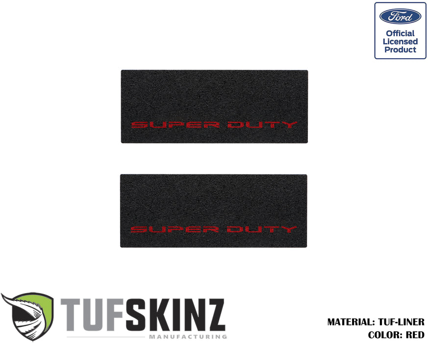 TUF-LINER Door Protection(Rear Doors) Accent Trim Fits 2017-2020 Ford Super Duty Black Textured with Red Logo