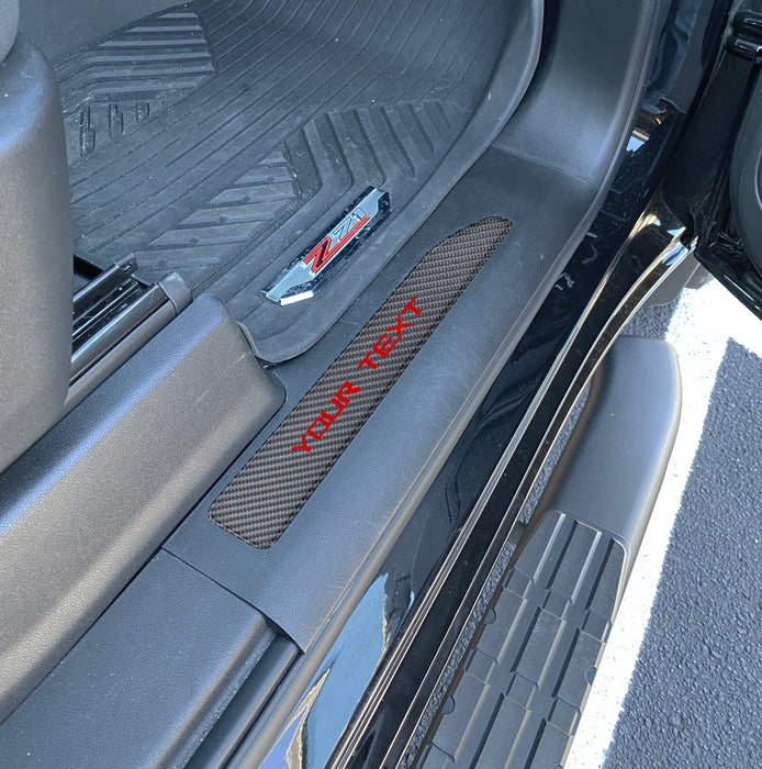 Door Sill Plate Overlays Fits 2019-2024 Chevrolet Silverado