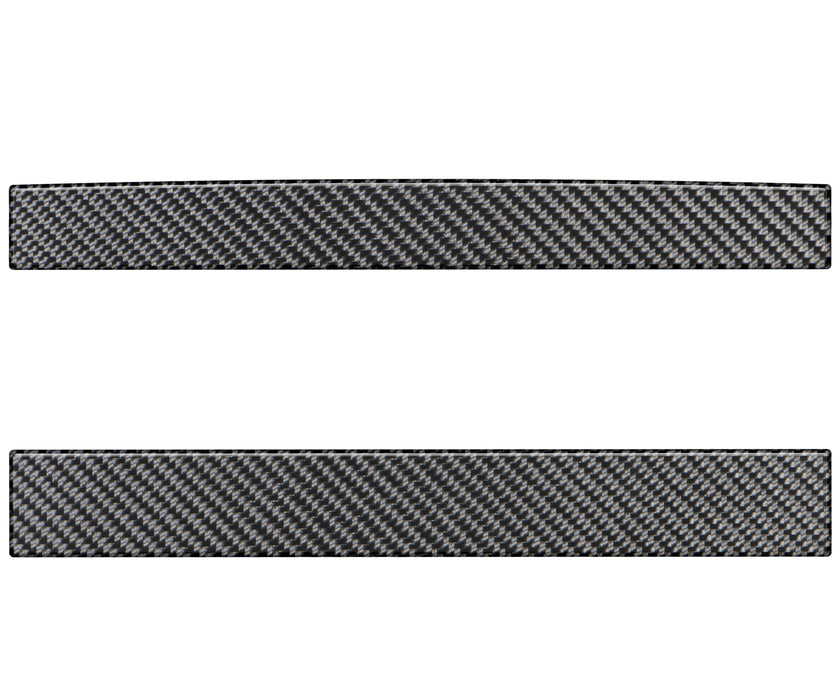 Rear Power Sliding Window Accent Trim Fits 2016-2020 Toyota Tacoma Real Carbon Fiber (Domed) w/ Custom Text
