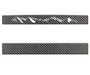 Rear Power Sliding Window Accent Trim Fits 2016-2020 Toyota Tacoma Real Carbon Fiber(Domed)