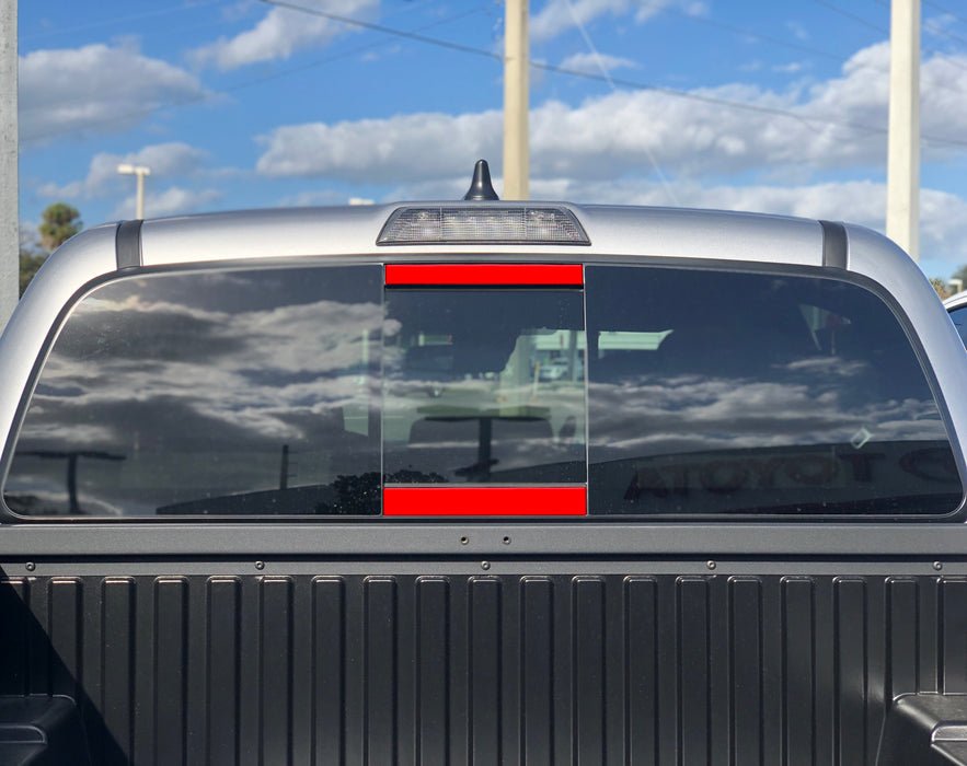 Rear Power Sliding Window Accent Trim Fits 2016-2020 Toyota Tacoma *OE Color - Gloss TRD Red