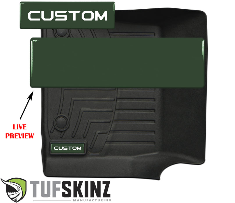 (2)Badge/Emblem Inserts Fits - WeatherTech Floor Mats *OE Color - Army Green
