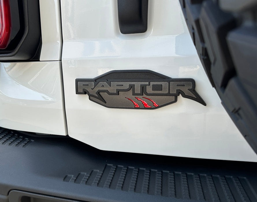 Raptor Emblem Claw Mark Inserts Fits 2023-2024 Ford Bronco Raptor —