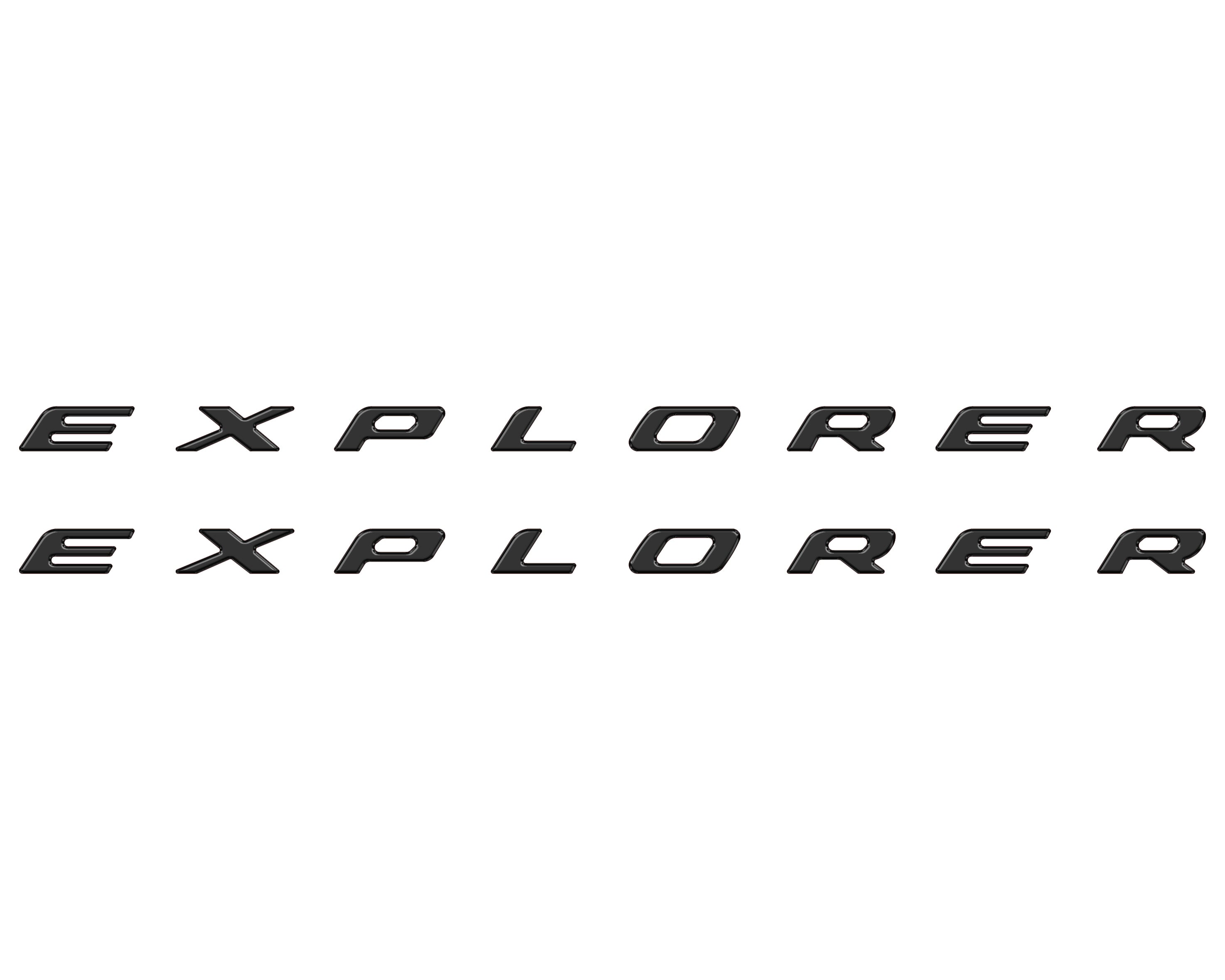 Ford Explorer Insert Letters Rocker Panel Letter Inserts Fits 2020-2026 Ford Explorer — Tufskinz.com