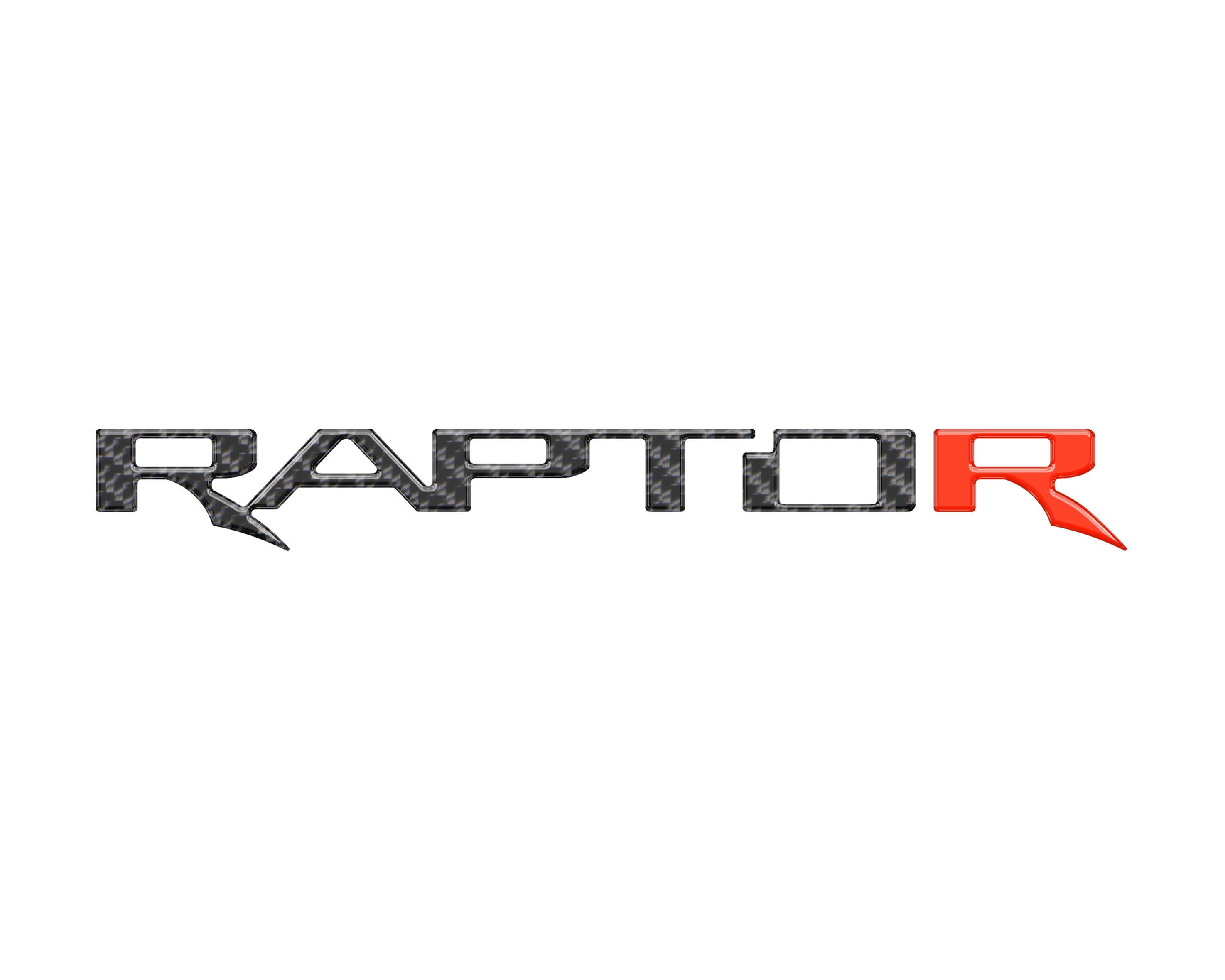Ford Raptor R Lettering In Red Raptor Tailgate Emblem Inserts Fits 2017-2026 Ford F-150 Raptor ...