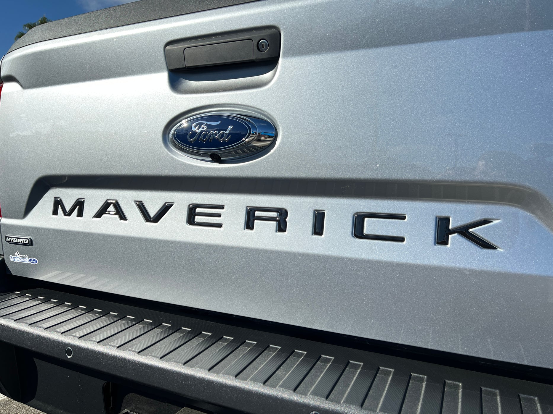 Red Tailgate Insert Letters Badge For Ford Maverick Emblem 2022-2024 | Gloss Finish | Self-Adhesive