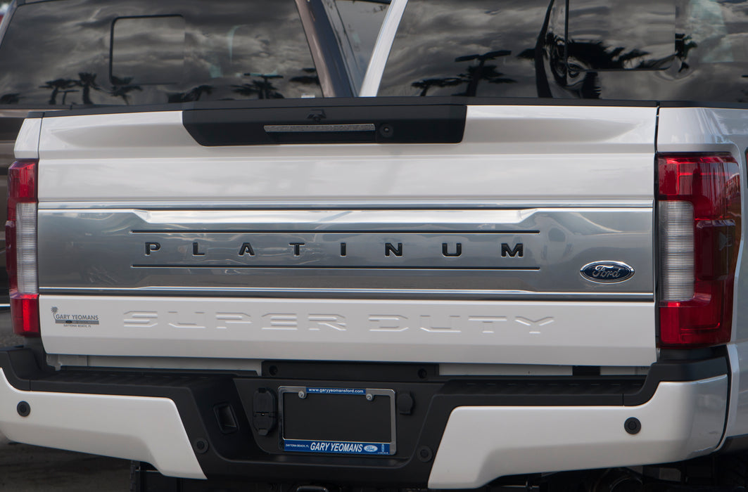 thumbnail image 2 of Matte Black Tailgate Letters Decals For 2017 Ford F250 Super Duty - Blackout Look 2 of 14