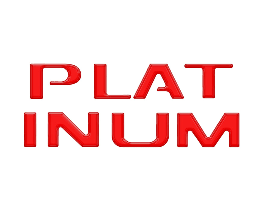Platinum Tailgate Letter Inserts Fits 2023-2024 Ford Super Duty