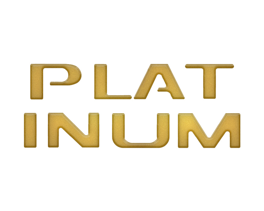 Platinum Tailgate Letter Inserts Fits 2023-2024 Ford Super Duty