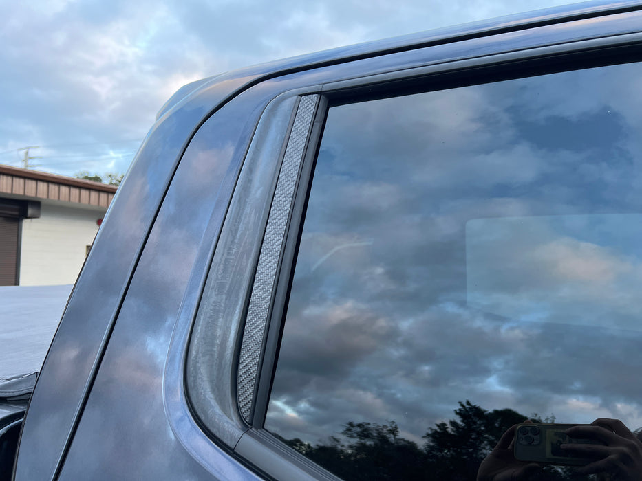 C-Pillar Accent Overlays Fits 2019-2024 Chevrolet Silverado HD