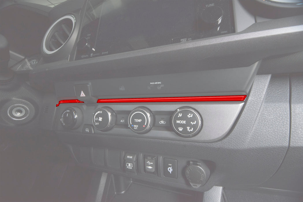 Strip Above Climate Control Accent Overlay Fits 2016-2023 Toyota Tacoma