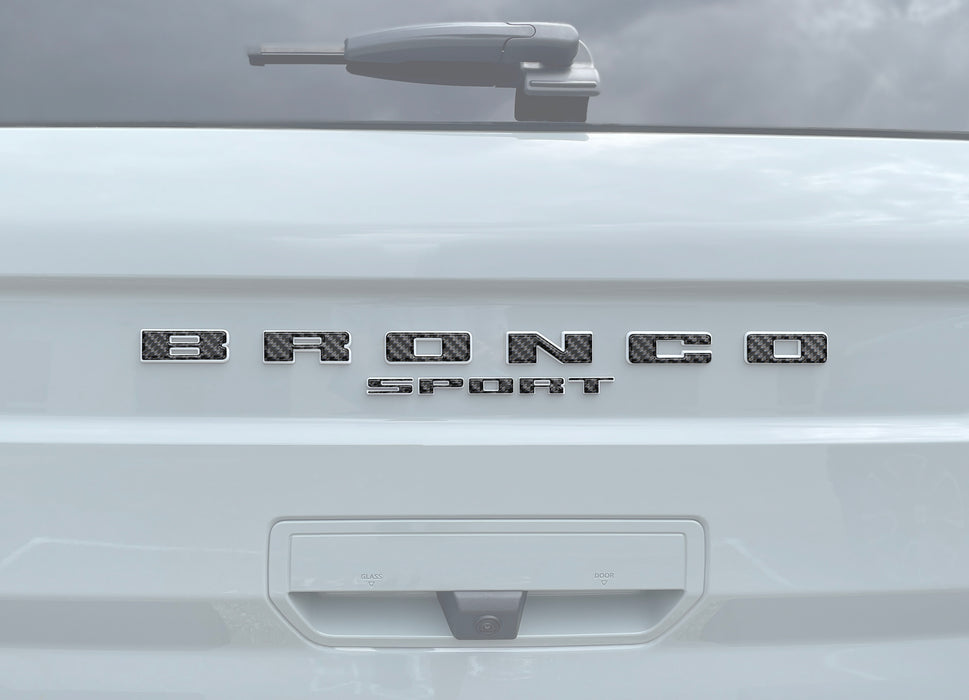 Rear Liftgate Letter Overlays Fits 2021-2024 Ford Bronco Sport