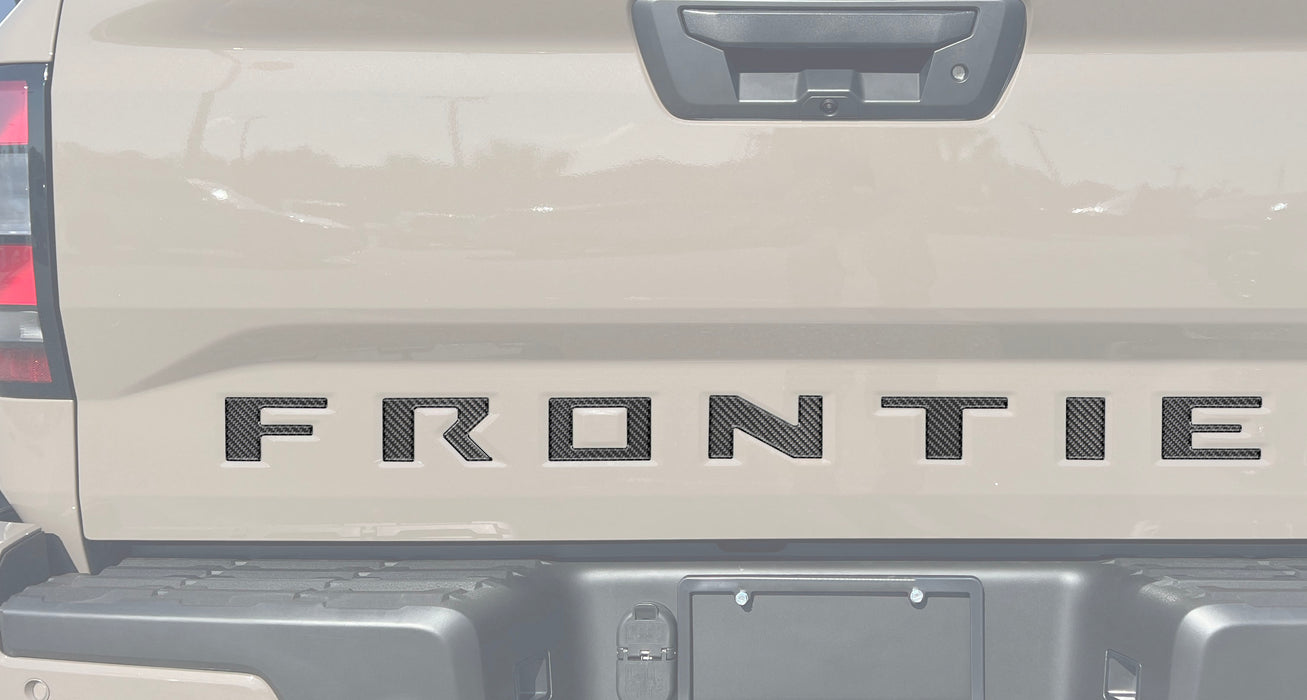 Frontier Letters Tailgate Letter Inserts Fits 2022-2026 Nissan Frontier — Tufskinz.com