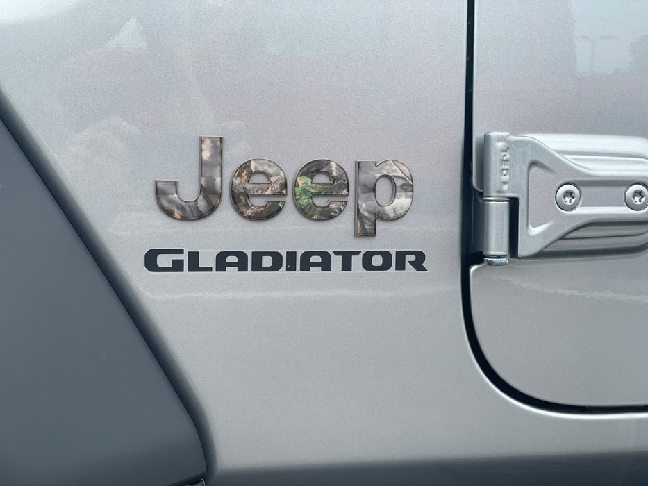 Driver & Passenger Side Emblem Overlays Fits 2019-2023 Jeep Gladiator