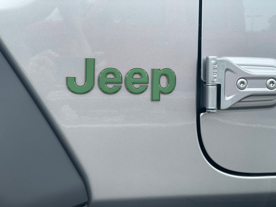 Driver & Passenger Side Letter Overlays Fits 2018-2023 Jeep Wrangler JL