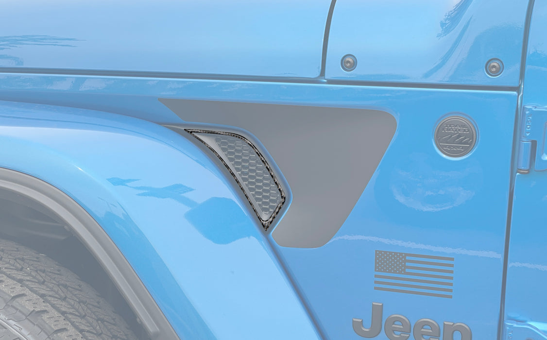 Side Vender Vent Accent Overlays Fits 2019-2024 Jeep Gladiator