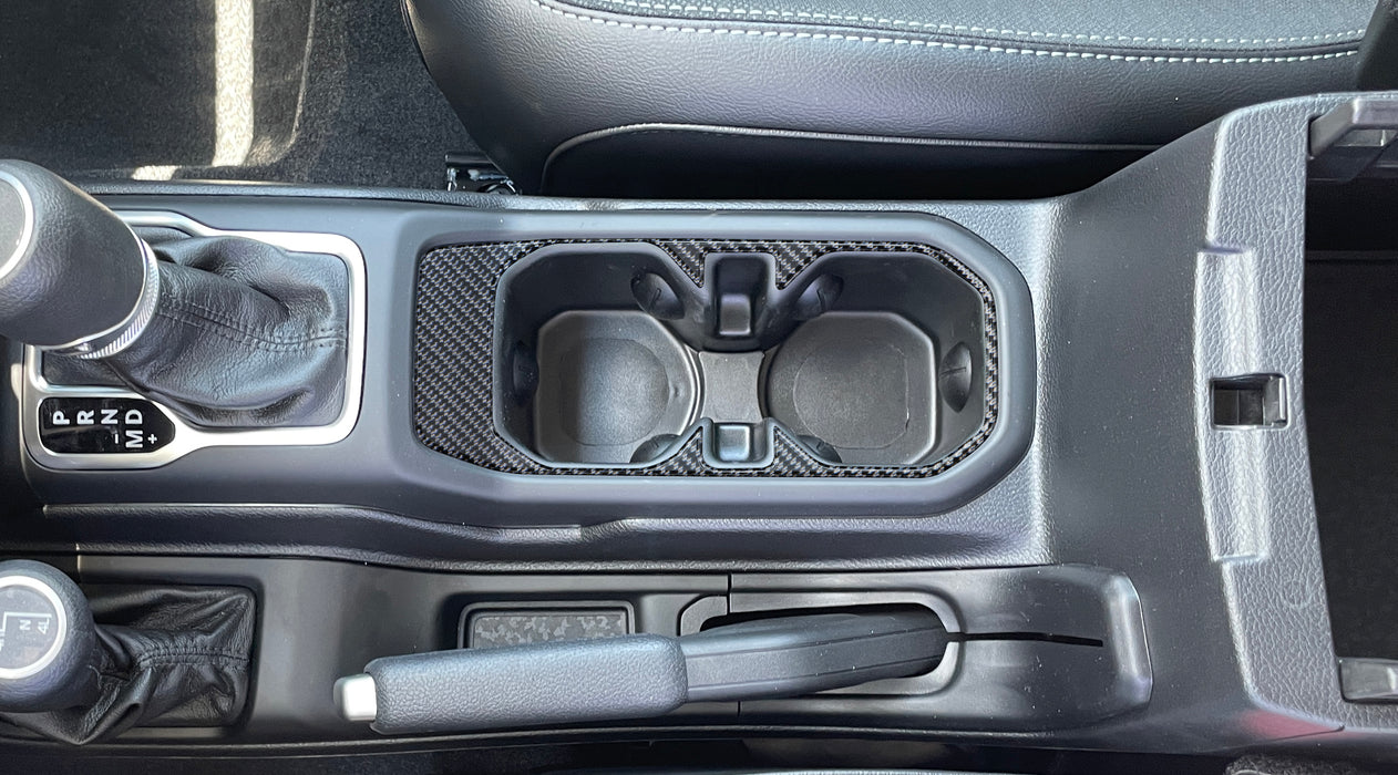 Cup Holder Accent Overlay Fits 2019-2024 Jeep Gladiator