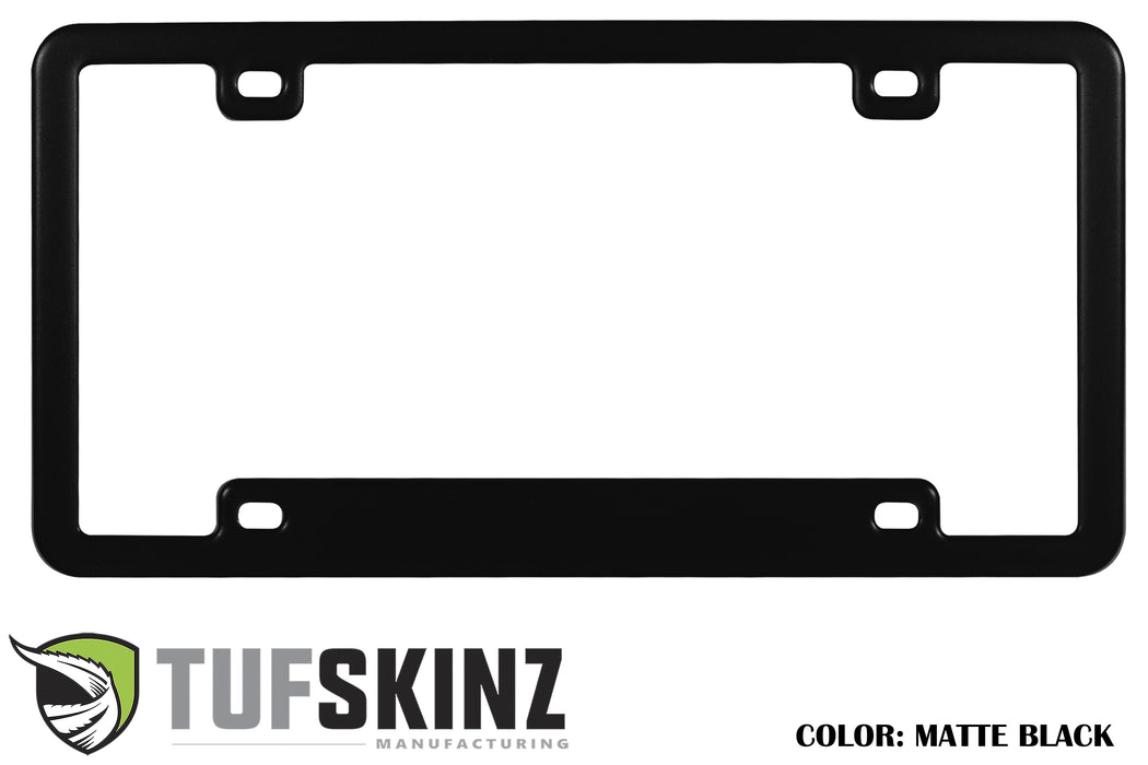 License Plate Frame Accent Trim Fits 0-0  Universal Matte Black