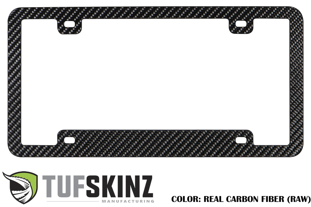 License Plate Frame Accent Trim Fits 0-0  Universal Real Carbon Fiber(Raw)