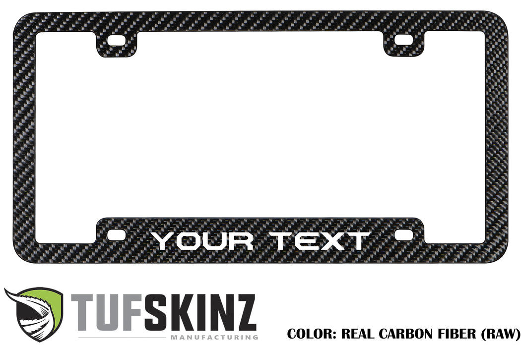 License Plate Frame Accent Trim Fits 0-0  Universal Real Carbon Fiber(Raw)