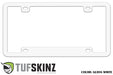 License Plate Frame Accent Trim Fits 0-0  Universal Gloss White