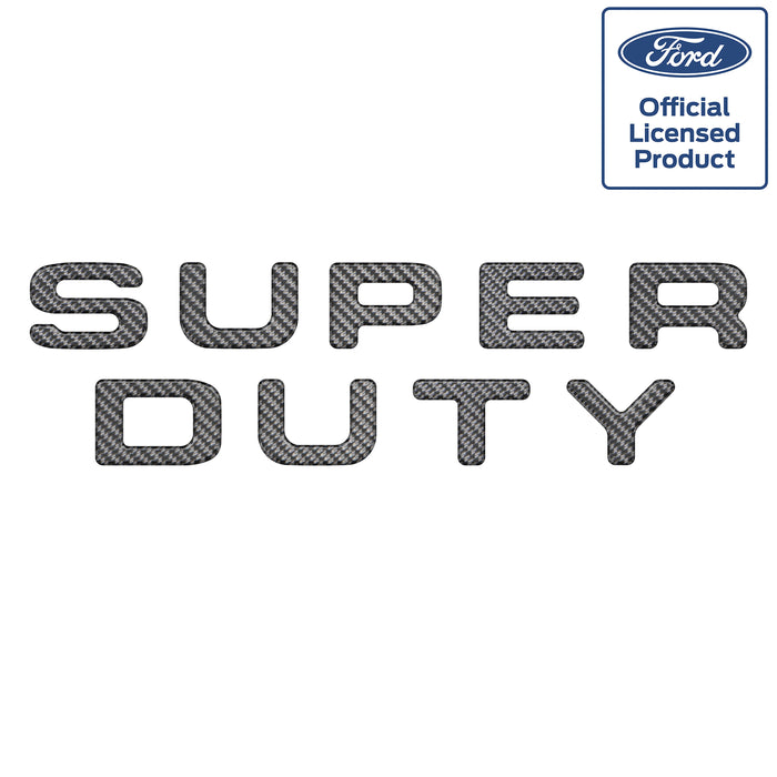 "SUPERDUTY" Tailgate Letter Inserts Fits 2008-2016 Ford Super Duty Real Carbon Fiber(Domed)