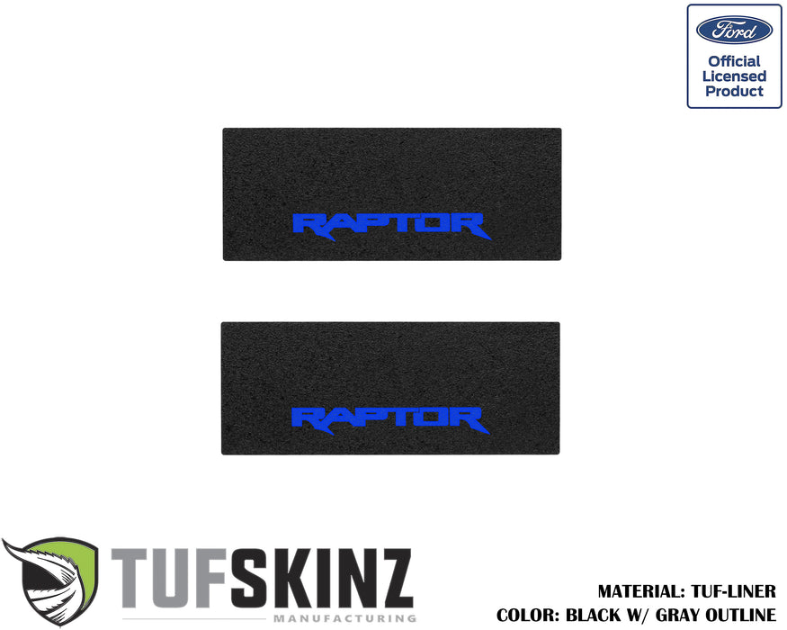 TUF-LINER Door Protection(Rear Doors) Accent Trim Fits 2015-2020 Ford F-150 Black Textured with Blue Logo