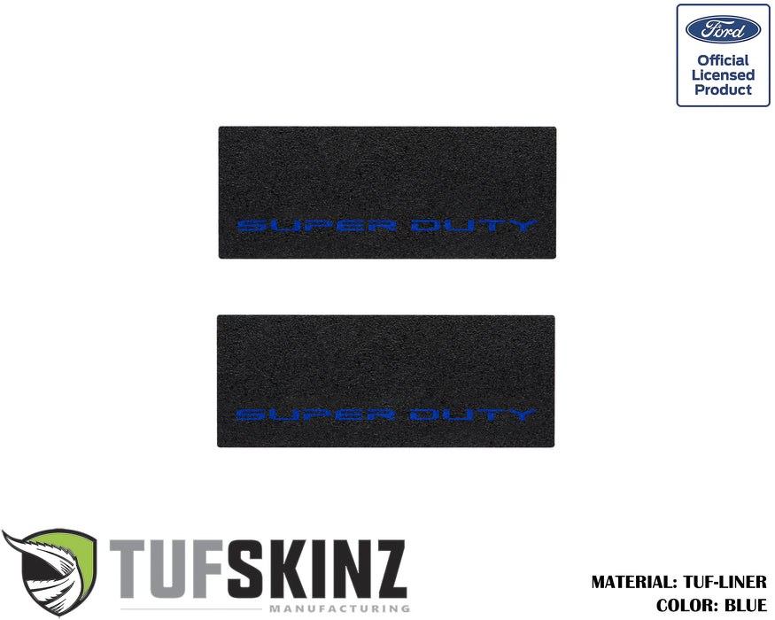 TUF-LINER Door Protection(Rear Doors) Accent Trim Fits 2017-2020 Ford Super Duty Black Textured with Blue Logo