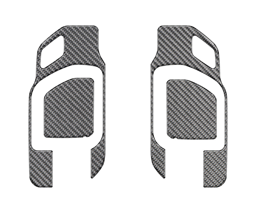 Door Handle Surround Accents Accent Trim Fits 2019-2021 Chevrolet Silverado Real Carbon Fiber(Domed)