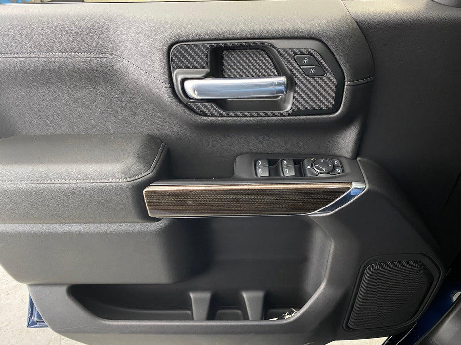 Door Handle Surround Accent Overlays Fits 2019-2021 Chevrolet Silverado
