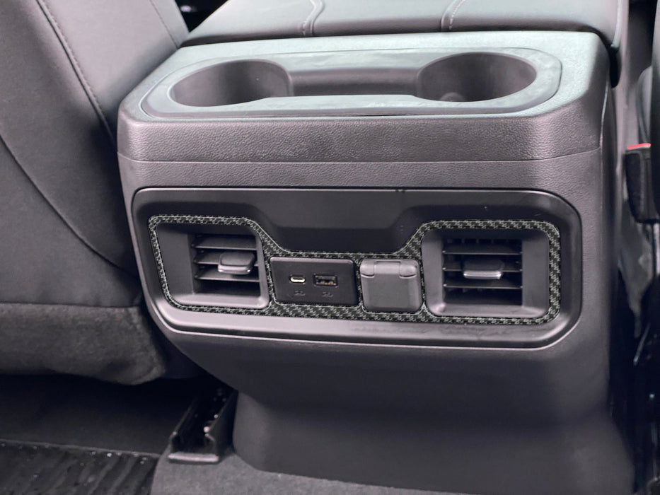 Rear USB Accent Overlay Fits 2019-2021 Chevrolet Silverado