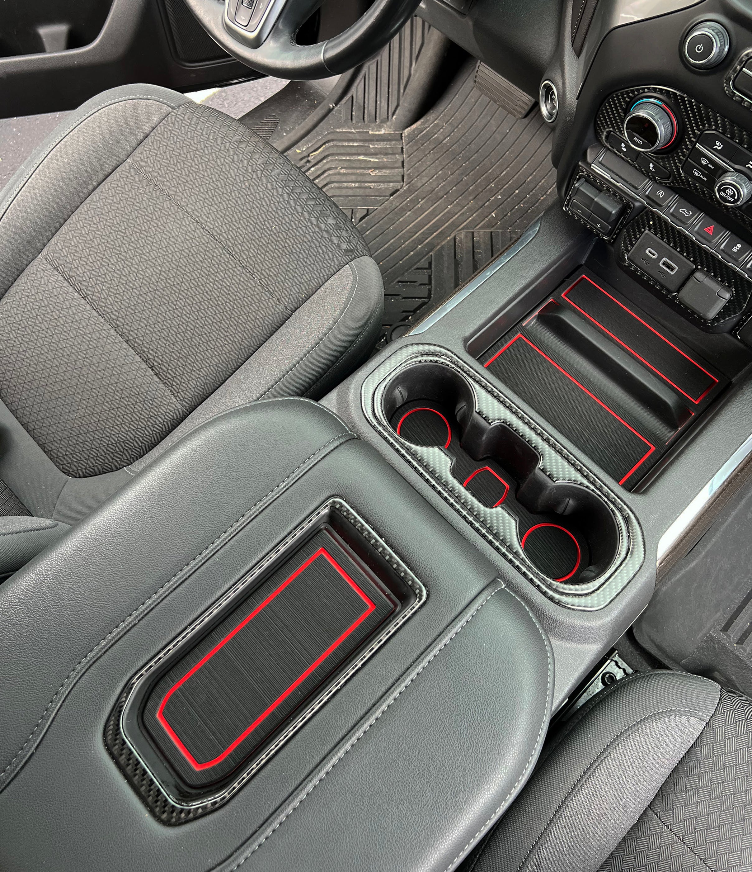 Centre Console Insert Center Console Foam Inserts Fits 2019-2021 Chevrolet Silverado ...
