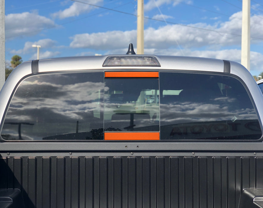 Rear Power Sliding Window Accent Trim Fits 2016-2020 Toyota Tacoma Inferno (Similar to EXTERIOR Inferno Orange)