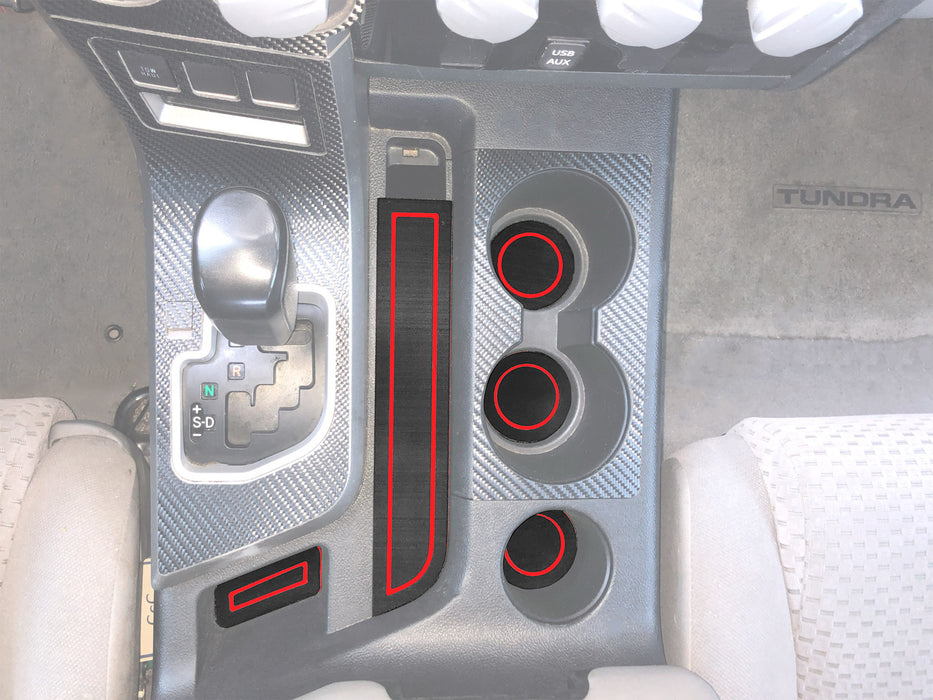 Bucket Seats Interior Cup Holder Foam Inserts Fits 2007-2013 Toyota Tundra