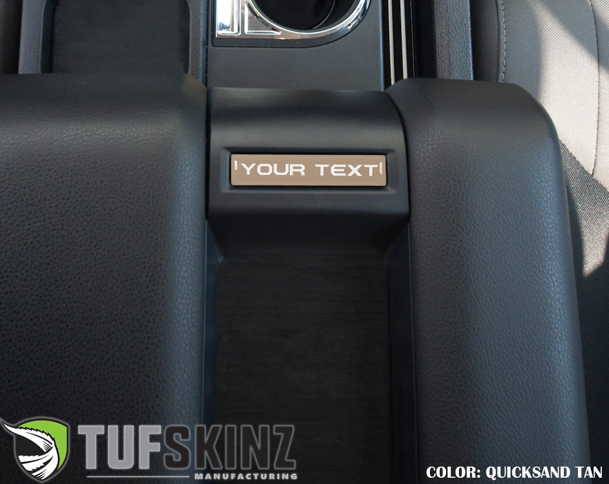 Center Console Badge-Custom Text - Fits 2014-2021 Toyota Tundra