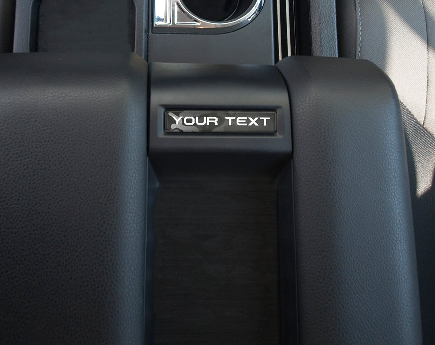 Center Console Badge-Custom Text - Fits 2014-2021 Toyota Tundra