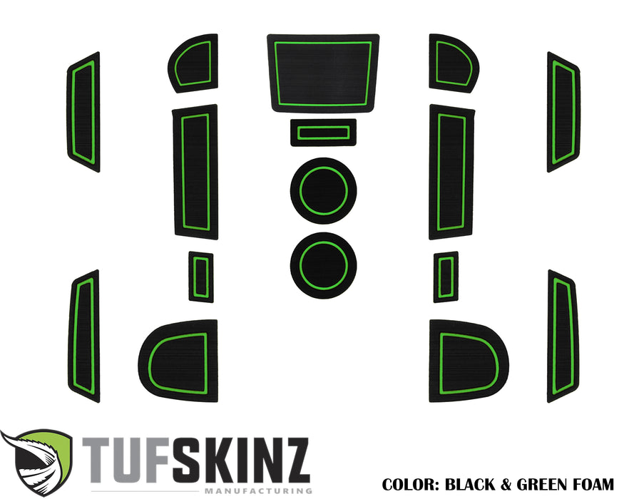 Manual Transmission Interior Foam Inserts Fits 2015-2020 Subaru WRX Black/Green